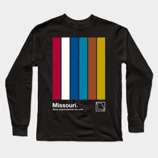 Missouri State Flag // Original Minimalist Artwork Poster Design Long Sleeve T-Shirt